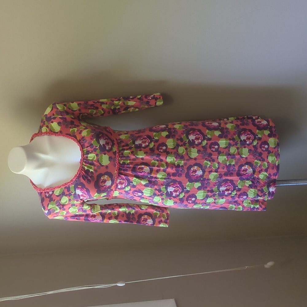 Boden scoop neck dot midi dress size 4p